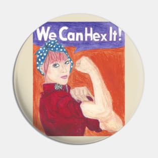 Rowena the Riveter Pin