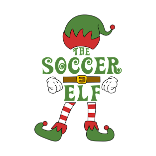 The Soccer Elf Christmas Family Matching Outfits Group Attire T-Shirt