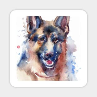 German Shepherd Watercolor - Gift For Dog Lovers Magnet