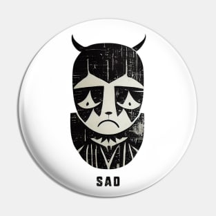 Sad Devil Girl Pin