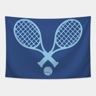 Tennis Rackets Blue Tapestry