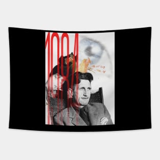 George Orwell Collage Portrait Tapestry