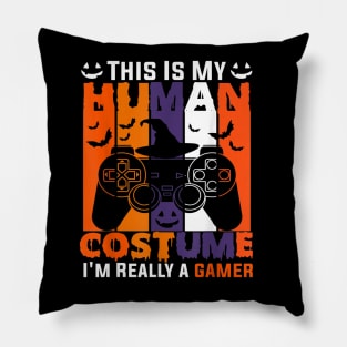 HALLOWEEN VIDEO GAMER Pumpkin Jack O Lantern Pillow