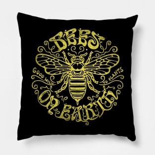 Bees On Earth Pillow