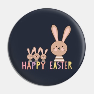 Rabbit Family Easter Pin