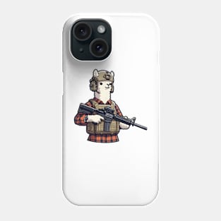 Tactical Alpaca Adventure Tee: Where Whimsy Meets Command Phone Case