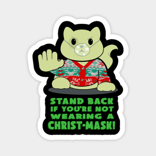 merry chritsmask cat Magnet