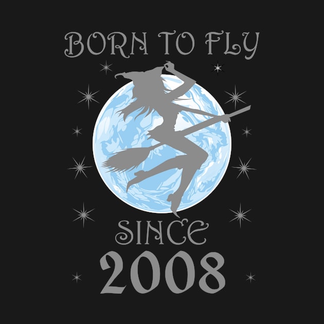 BORN TO FLY SINCE 1930 WITCHCRAFT T-SHIRT | WICCA BIRTHDAY WITCH GIFT by Chameleon Living