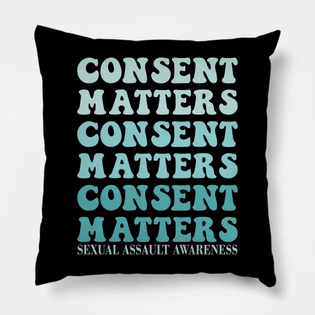 Consent Matters: Stand Up Against Sexual Assault Pillow by chems eddine