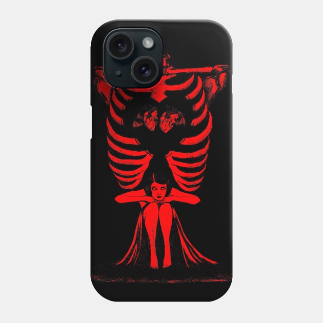 Oh Dear Hearts RED Phone Case by Bloody Savage