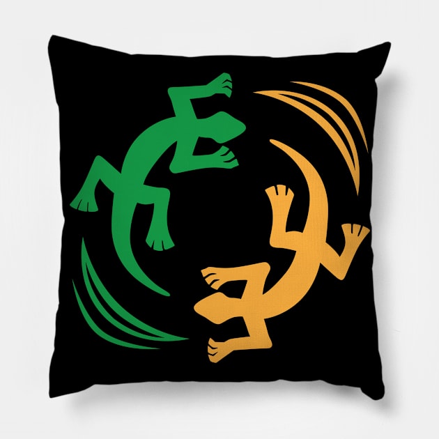 Twin Lizards Pillow by ThyShirtProject - Affiliate