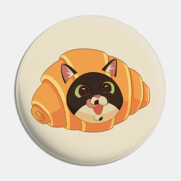 Croissant Cat Pin by DoudouBao