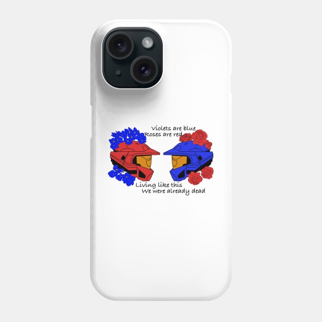 Red vs Blue Phone Case by Inktopodes