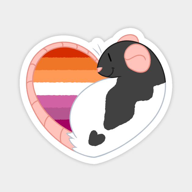 Lesbian Pride Rat Magnet by Dandyrats