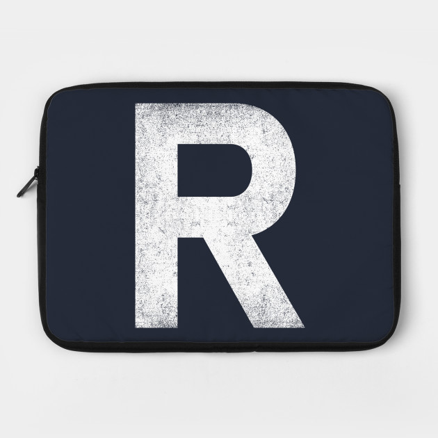 Vintage Letter R Capital Alphabet R Monogram Letter R Laptop Case Teepublic