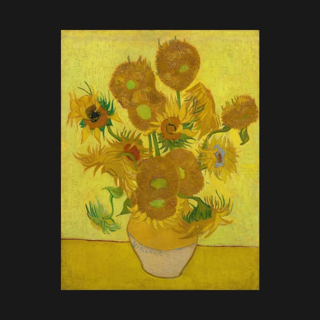 Van Gogh - Sunflowers, repetition of the 4th version (yellow background), 1889 by The_Art_Collector