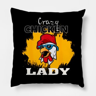 Crazy Chicken Lady Chicken Pillow