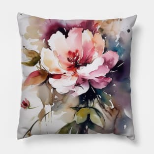 Watercolor flowers Pillow