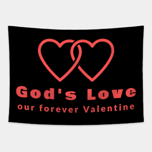 God's Love Our Forever Valentine Tapestry