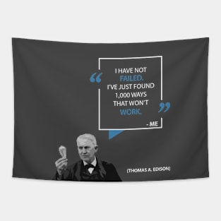 Thomas Edison on Mistakes Tapestry