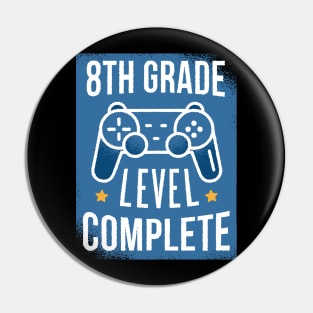 8th Grad Gamer Level Up Gift Idea Graduation Design Pin