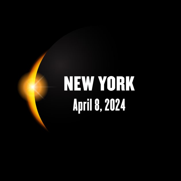 Total Solar Eclipse New York 2024 by Rocky Ro Designs