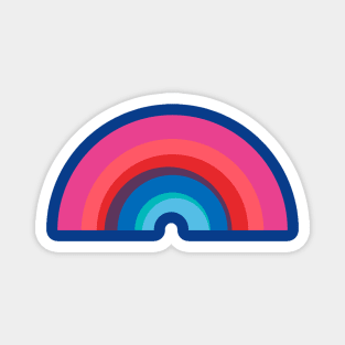 Illustrative Pattern of Rainbows and Clouds Magnet