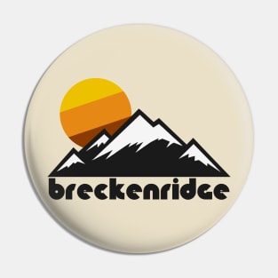 Retro Breckenridge ))(( Tourist Souvenir Travel Design Pin