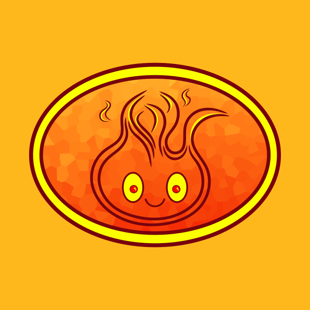 Smiling Flame Slime Logo 1 by RD Doodles