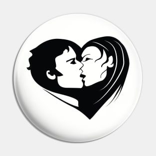 Couple In Love, Kissing Pin