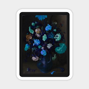 A vase with blue Flowers Magnet