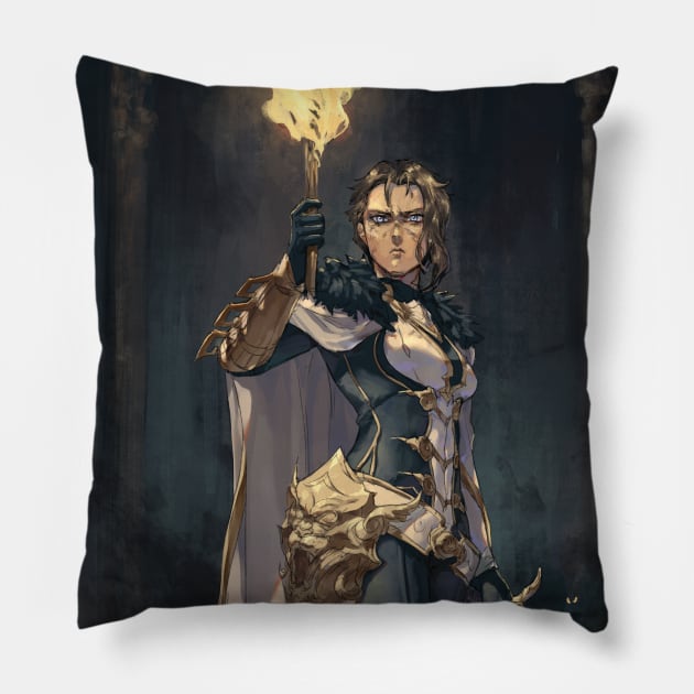 Dungeons and Dragons - Fear not the dark Pillow by RobustaArt