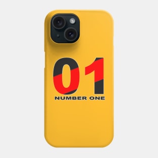 NUMBER-01-BLACK-AND-RED--COLOR Phone Case