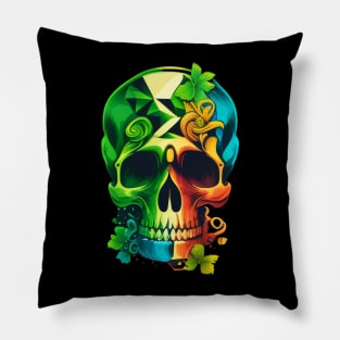 irish skulls Pillow