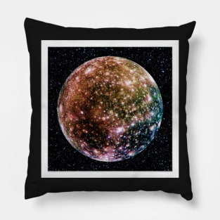COLORFUL MOON WITH STARS (CALLISTO) Pillow