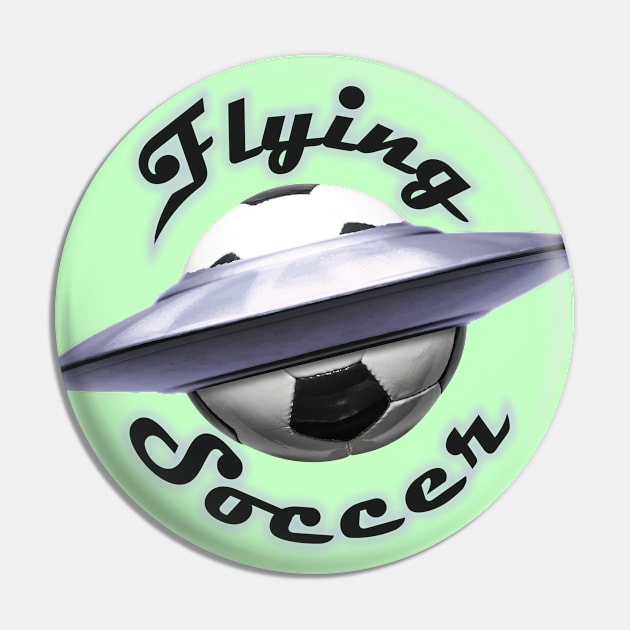 Flying Soccer Pin by at1102Studio