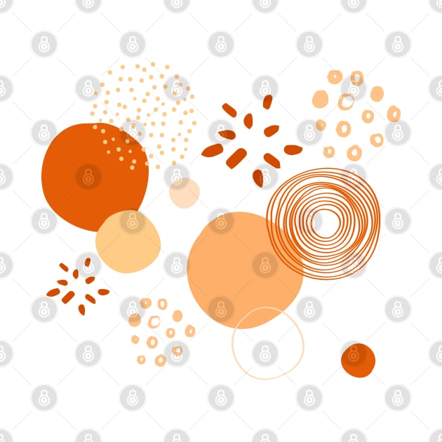 Orange Circle Variety Pattern by Mint-Rose