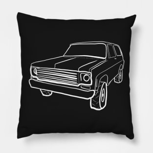 K5 Blazer (white outline) Pillow