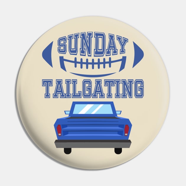 Sunday Tailgating Pin by Blended Designs