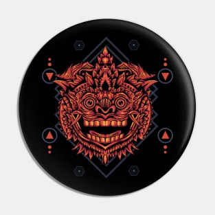 Red Balinese Barong Pin