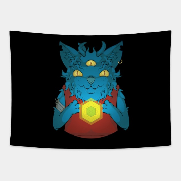 Sacred Space Cat Tapestry by KintoGames