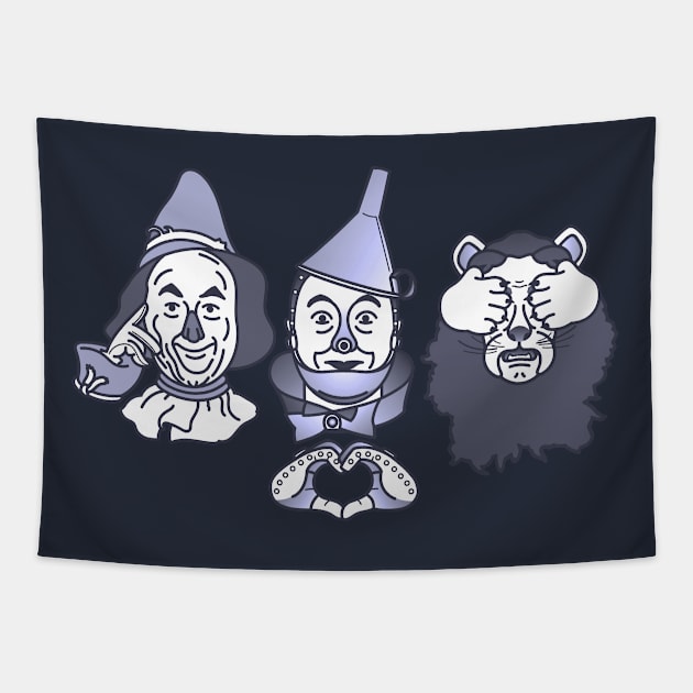 Think No Evil, Feel No Evil, Fear No Evil Tapestry by JPenfieldDesigns