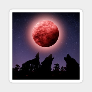 Werewolf Red Moon Magnet