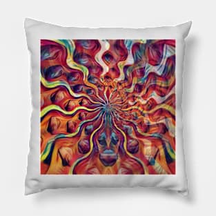 Colorful Medusa Imagined Pillow