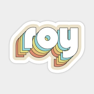 Roy - Retro Rainbow Typography Faded Style Magnet