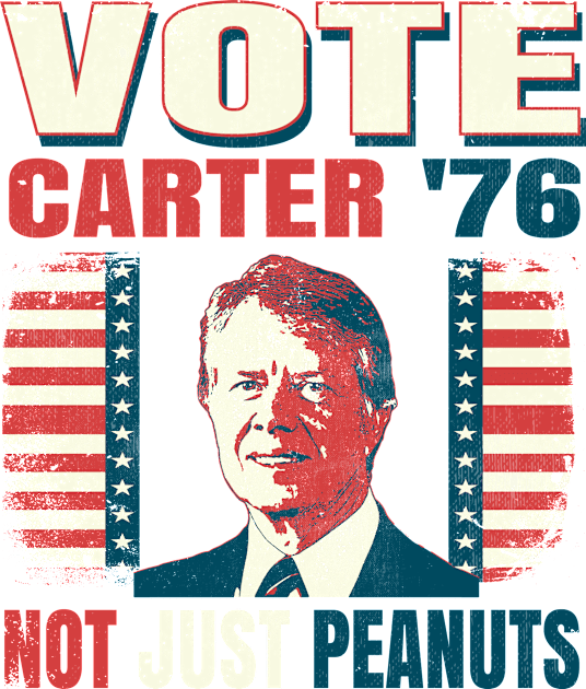 Vintage Style Campaign Voting Poster Jimmy Carter 1976 Election "Not Just Peanuts" Kids T-Shirt by The 1776 Collection 