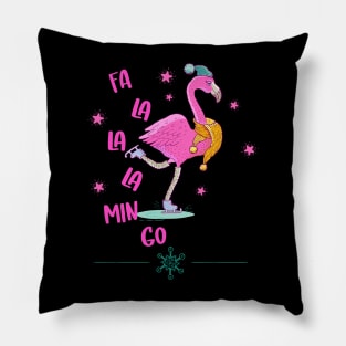 Fa la la mingo Flamingo T-Shirt Pillow