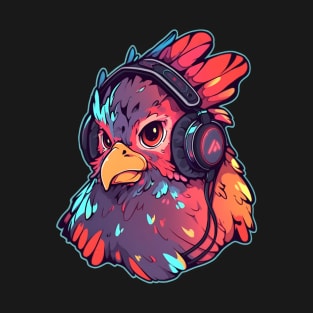 Chicken Headphones T-Shirt