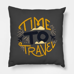 Time To Travel Pillow