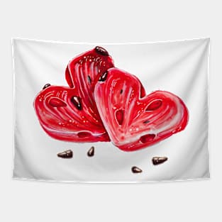 Watermelon hearts Tapestry